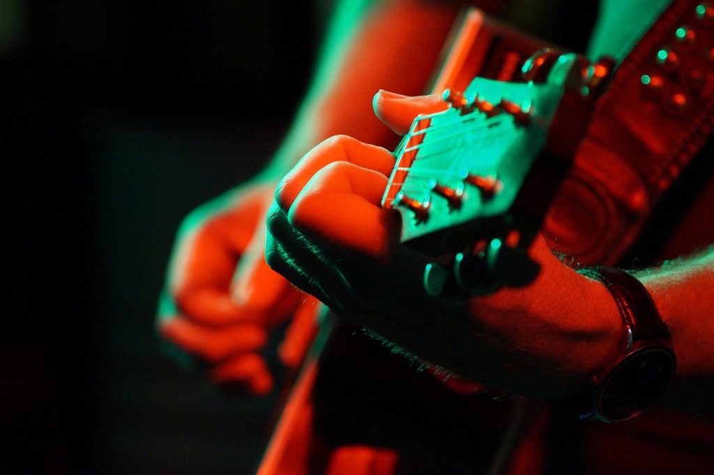 guitar, music, instrument, make music, play guitar